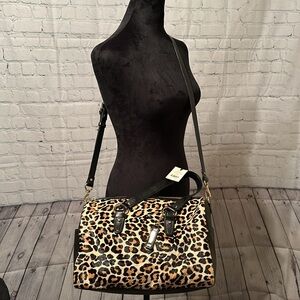 NWT! Cole Haan Leopard Print Cider Jade Bag Calf-hair with COA Satchel/Crossbody